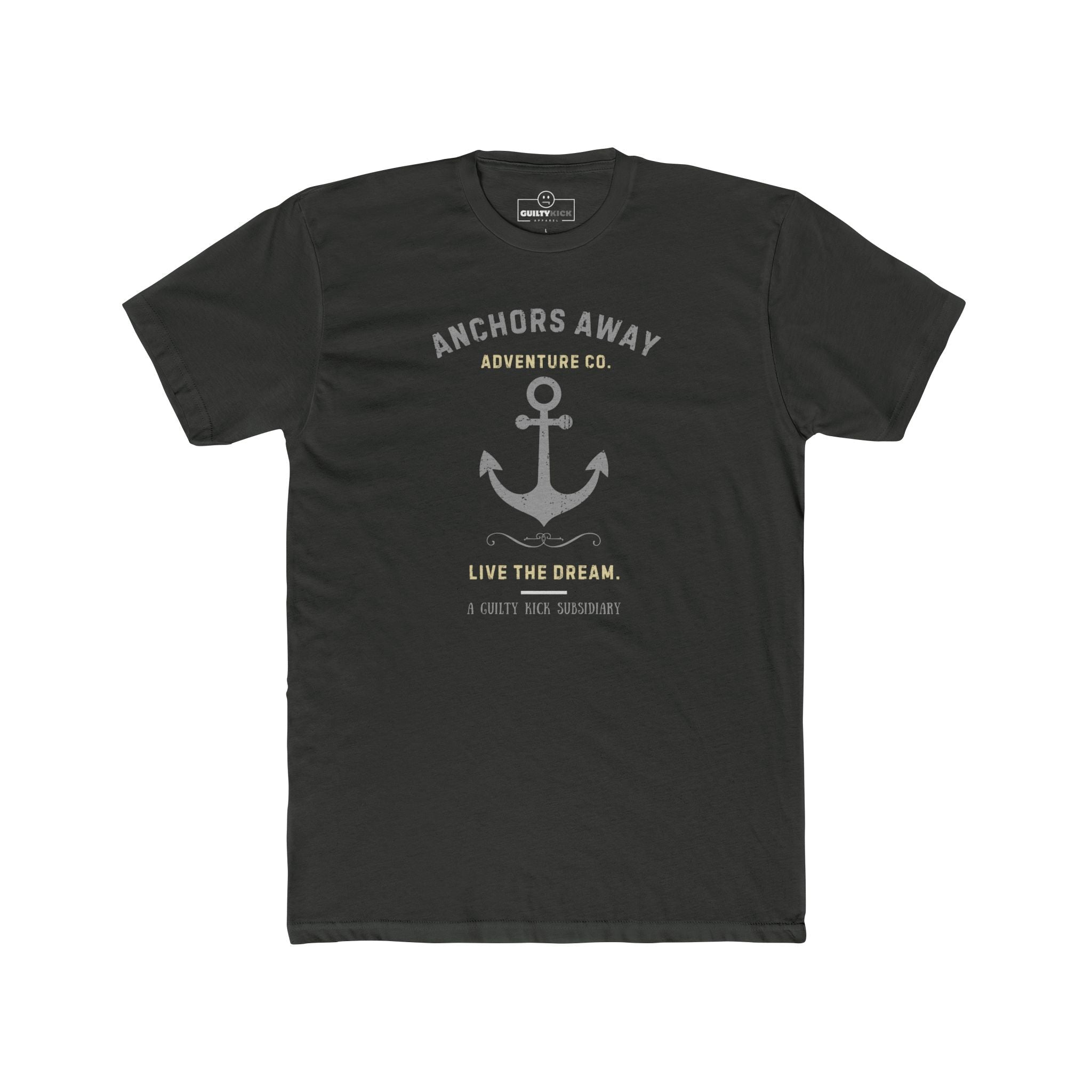 Anchors Away Adventure Co. "Live the Dream" Vintage T-Shirt, The Brand New Vintage Sunbaked Collection - Guilty Kick Apparel