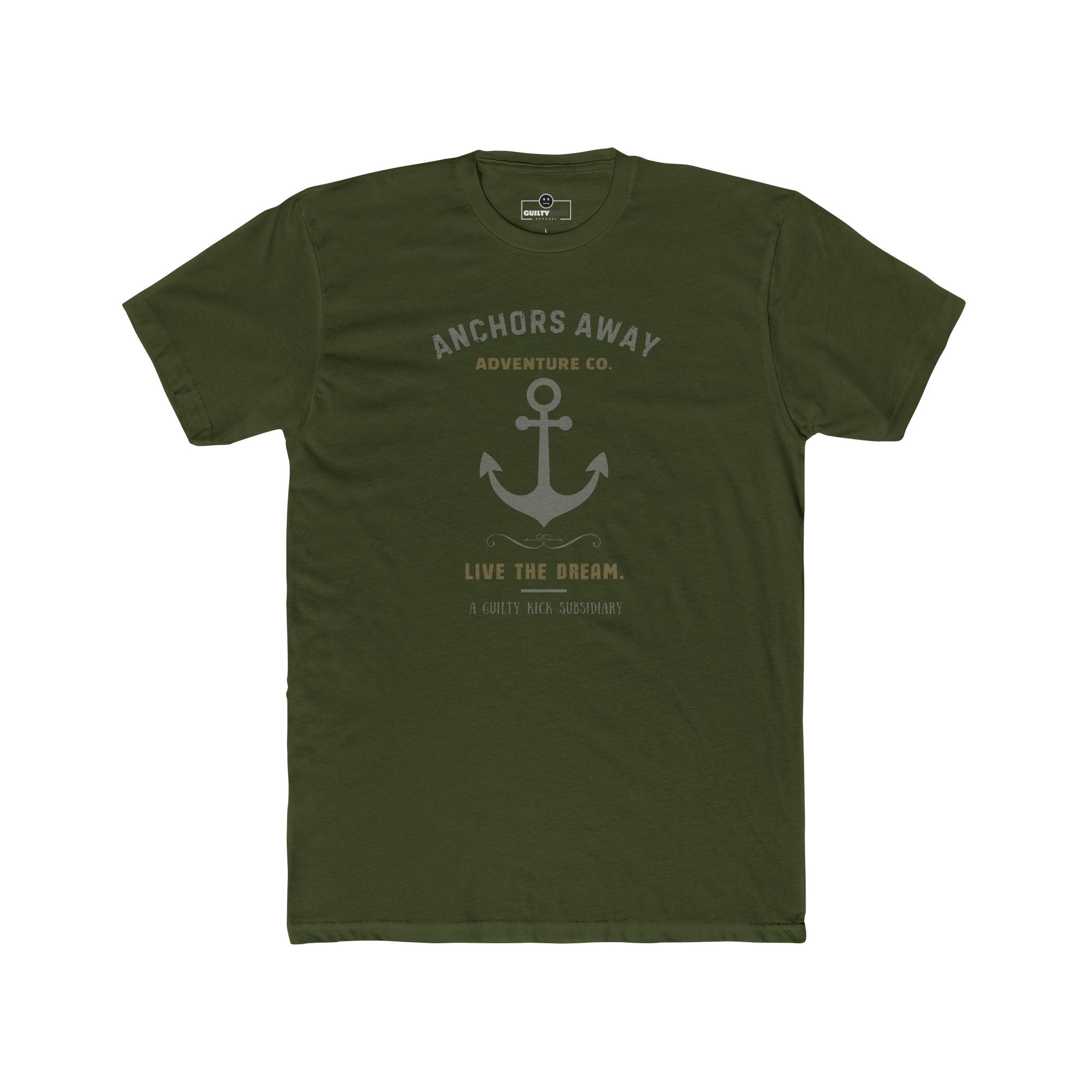 Anchors Away Adventure Co. "Live the Dream" Vintage T-Shirt, The Brand New Vintage Sunbaked Collection - Guilty Kick Apparel