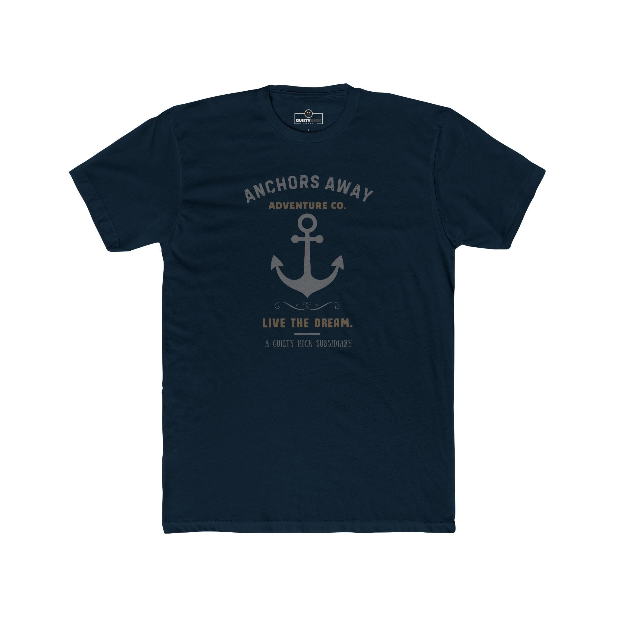 Anchors Away Adventure Co. "Live the Dream" Vintage T-Shirt, The Brand New Vintage Sunbaked Collection - Guilty Kick Apparel