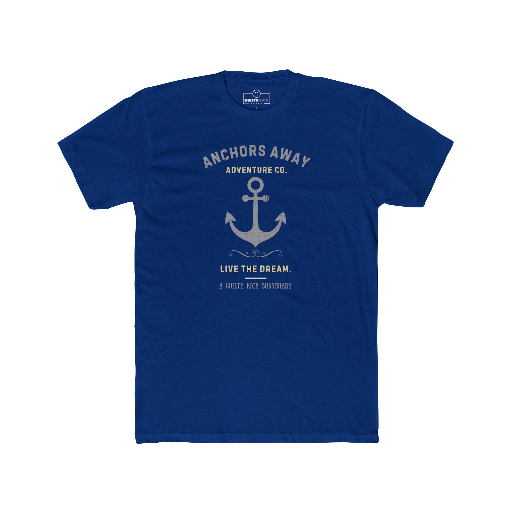 Anchors Away Adventure Co. "Live the Dream" Vintage T-Shirt, The Brand New Vintage Sunbaked Collection - Guilty Kick Apparel