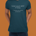 Anti - Design Lorem Ipsum Placeholder Text Graphic Tee - Guilty Kick Apparel