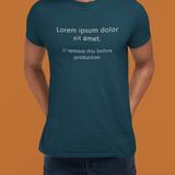 Anti - Design Lorem Ipsum Placeholder Text Graphic Tee - Guilty Kick Apparel
