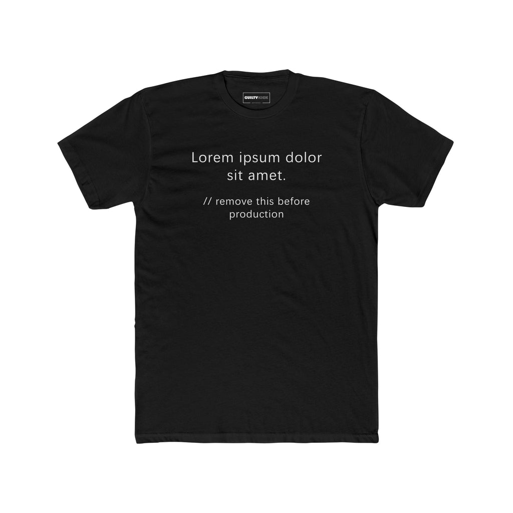 Anti - Design Lorem Ipsum Placeholder Text Graphic Tee - Guilty Kick Apparel