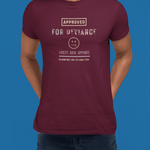 Approved for Deviance T-Shirt Funny Corporate Satire Graphic Tee - Guilty Kick Apparel