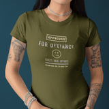 Approved for Deviance T-Shirt Funny Corporate Satire Graphic Tee - Guilty Kick Apparel