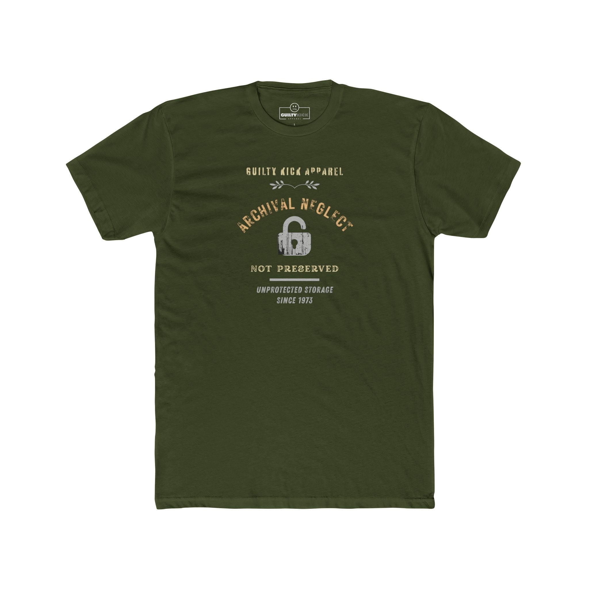 Archival Neglect Vintage Graphic T-Shirt Funny Unprotected Storage Satire Tee - Guilty Kick Apparel
