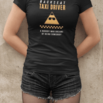 Backseat Taxi Driver Parody T-Shirt, Retro Movie Satire & Absurdist Graphic Tee - Guilty Kick Apparel