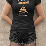 Backseat Taxi Driver Parody T-Shirt, Retro Movie Satire & Absurdist Graphic Tee - Guilty Kick Apparel