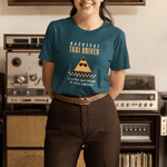Backseat Taxi Driver Parody T-Shirt, Retro Movie Satire & Absurdist Graphic Tee - Guilty Kick Apparel