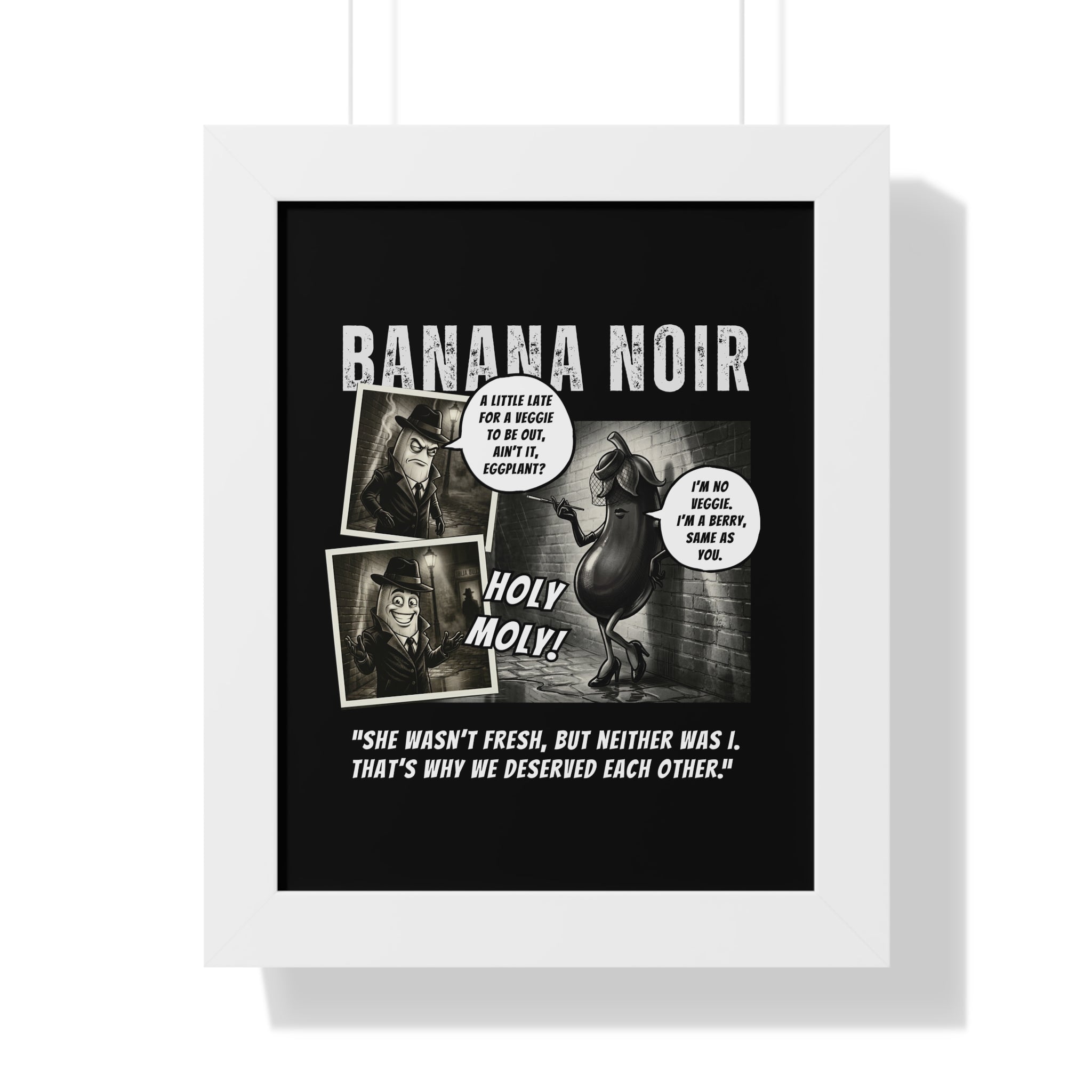 Banana Noir: The Berry Bad Noir Detective Poster - Guilty Kick Apparel