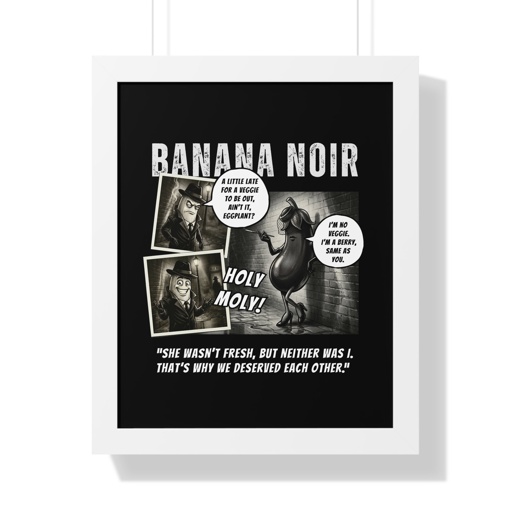 Banana Noir: The Berry Bad Noir Detective Poster - Guilty Kick Apparel