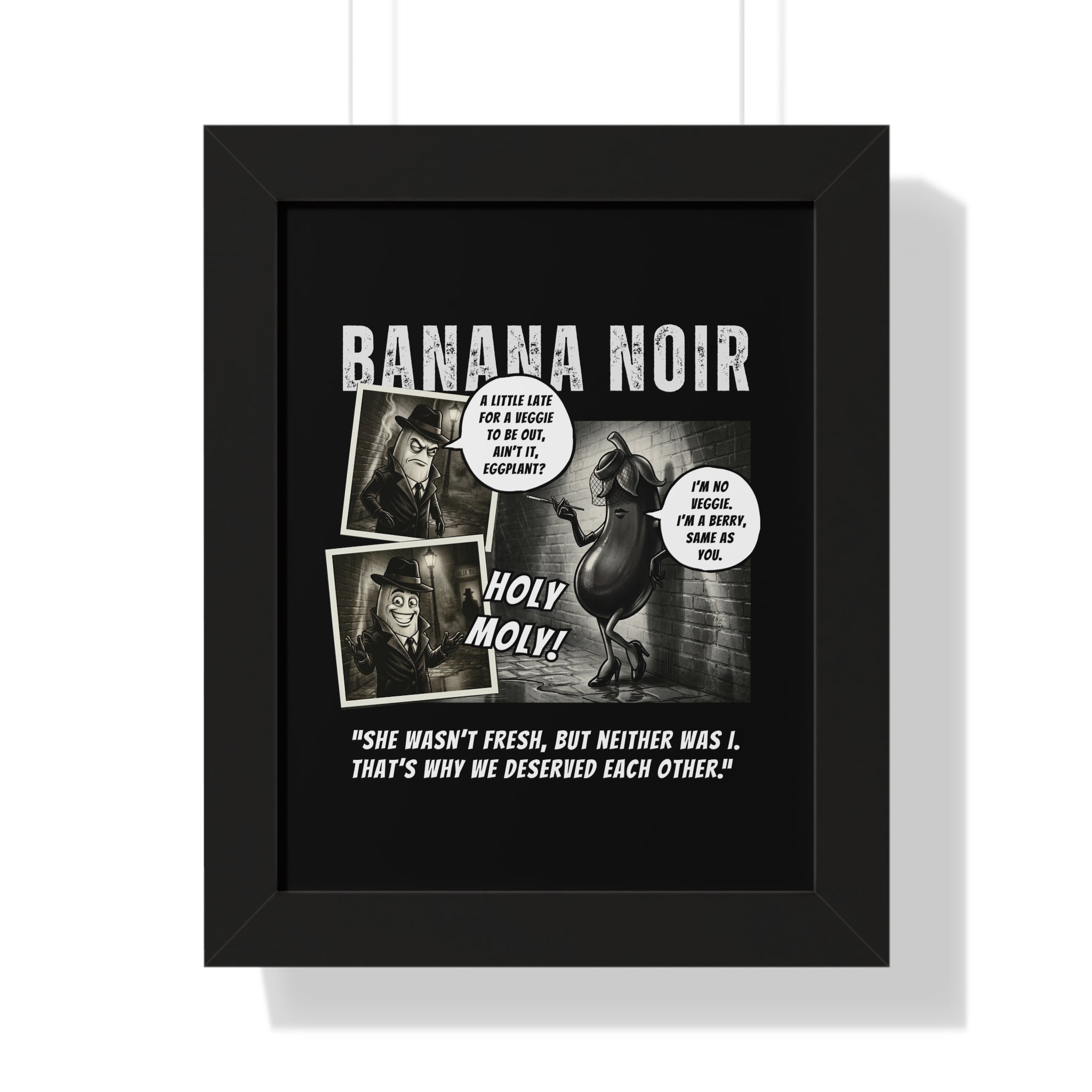 Banana Noir: The Berry Bad Noir Detective Poster - Guilty Kick Apparel