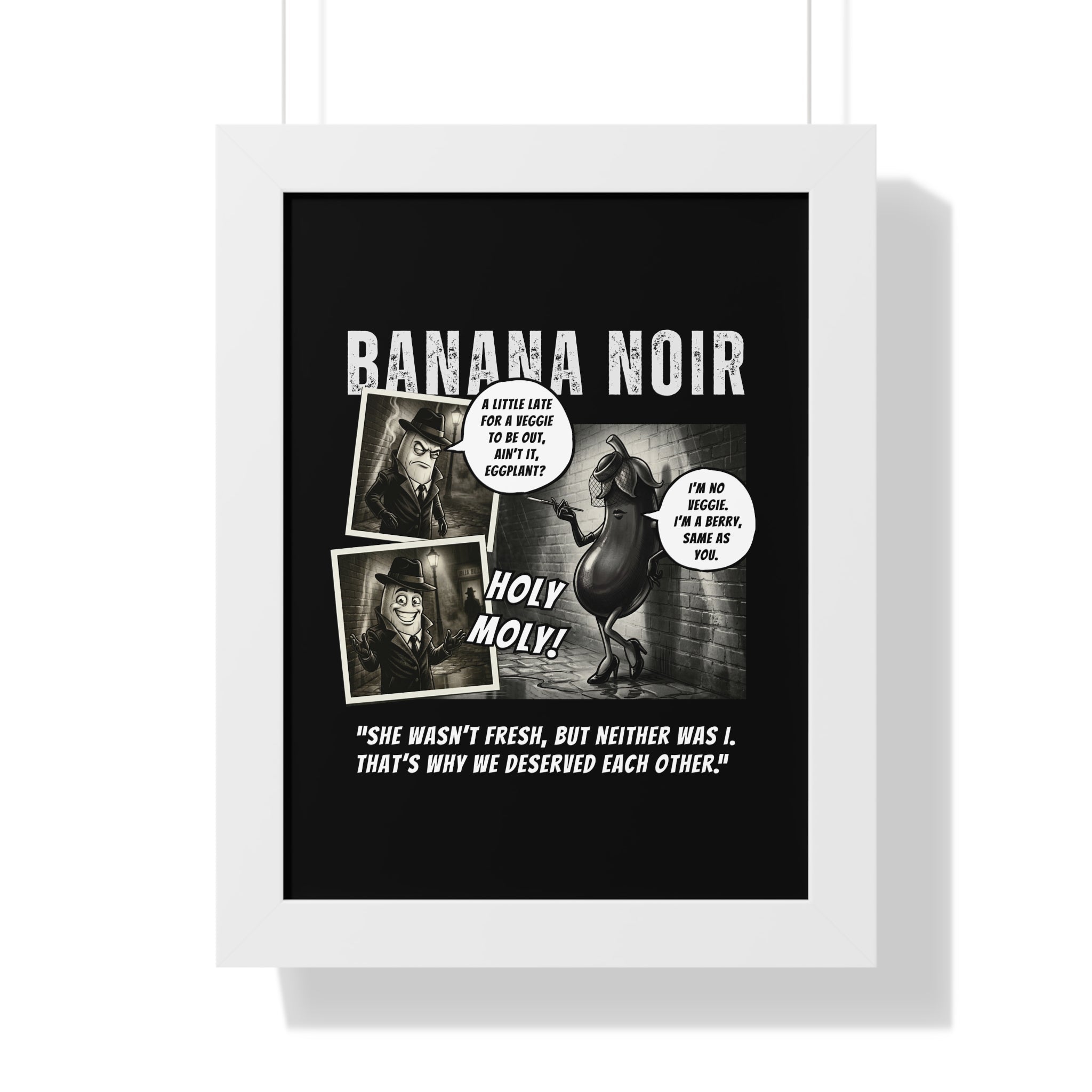 Banana Noir: The Berry Bad Noir Detective Poster - Guilty Kick Apparel