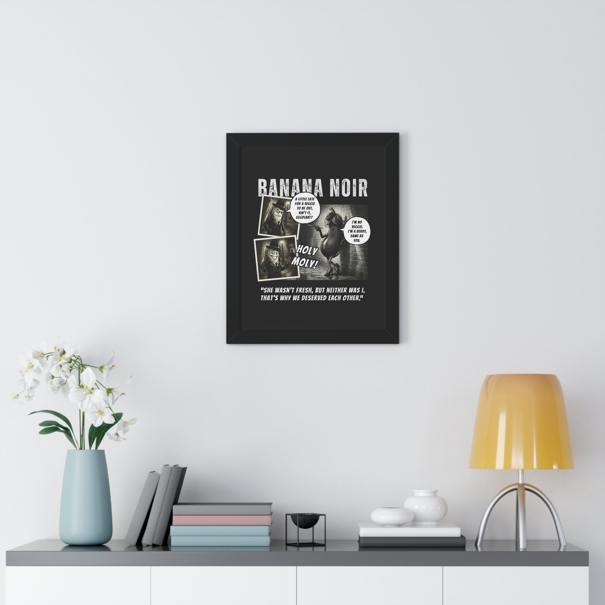 Banana Noir: The Berry Bad Noir Detective Poster - Guilty Kick Apparel