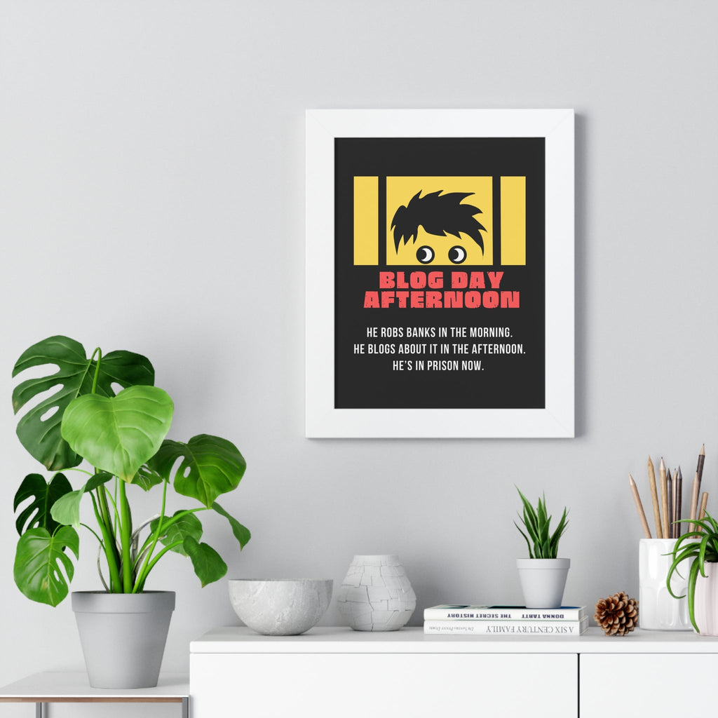 Blog Day Afternoon, Funny Satirical Movie Parody Poster Art - Guilty Kick Apparel