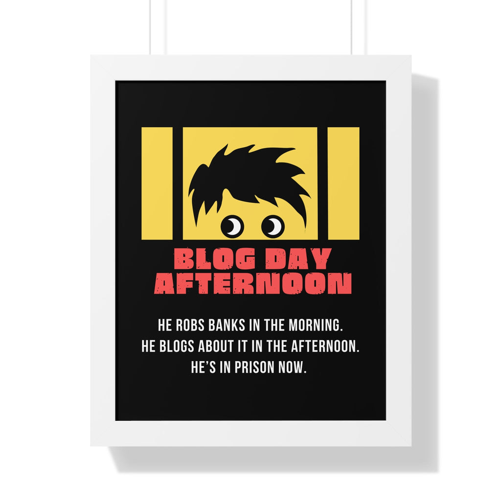 Blog Day Afternoon, Funny Satirical Movie Parody Poster Art - Guilty Kick Apparel