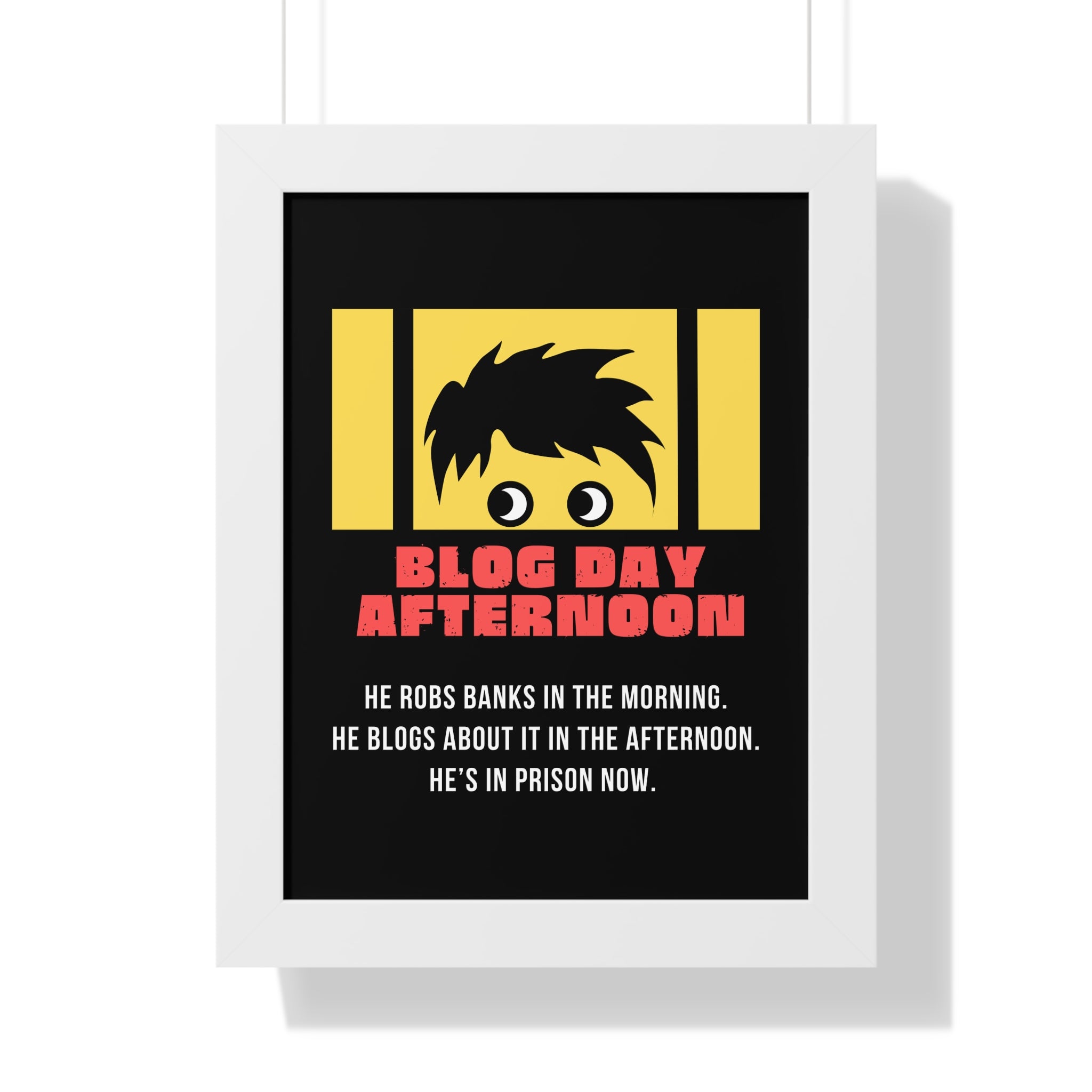 Blog Day Afternoon, Funny Satirical Movie Parody Poster Art - Guilty Kick Apparel