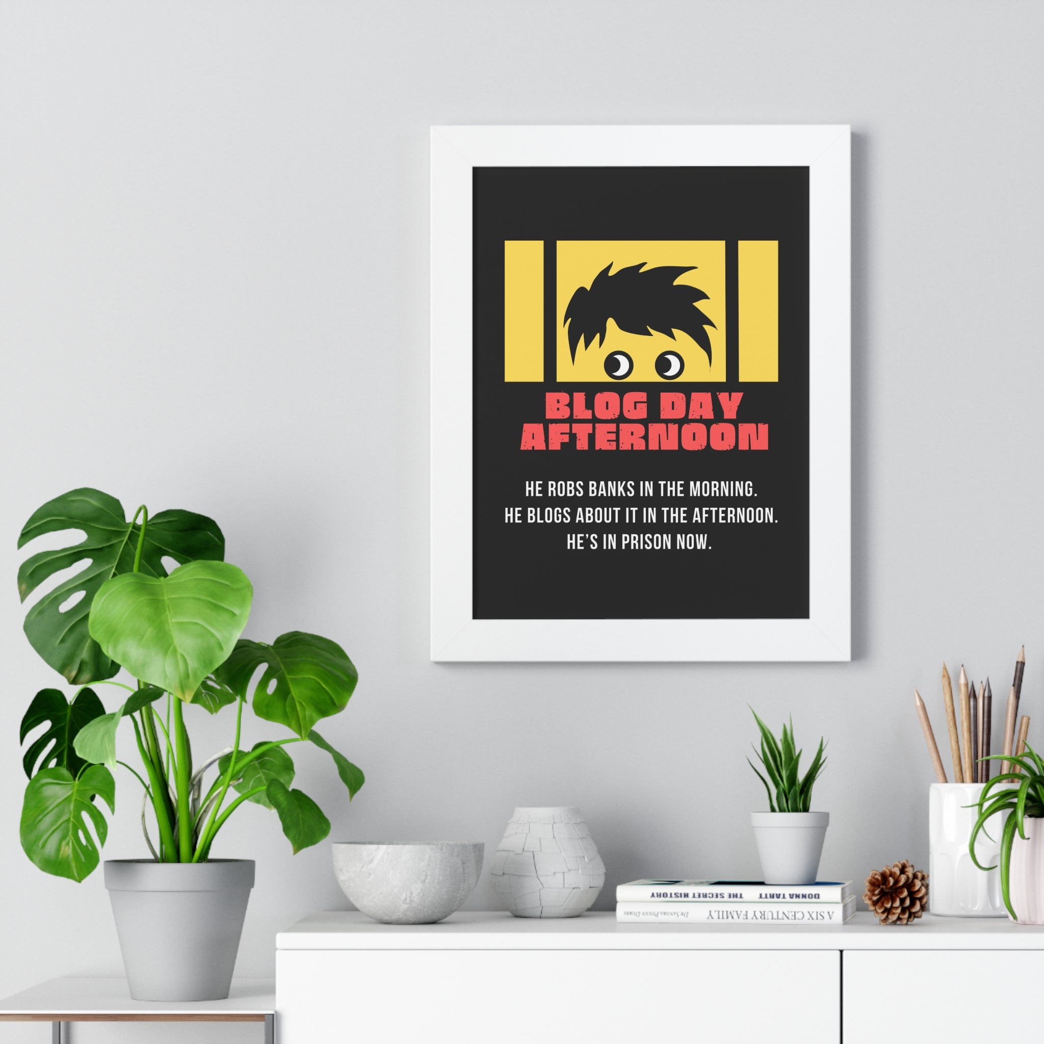 Blog Day Afternoon, Funny Satirical Movie Parody Poster Art - Guilty Kick Apparel