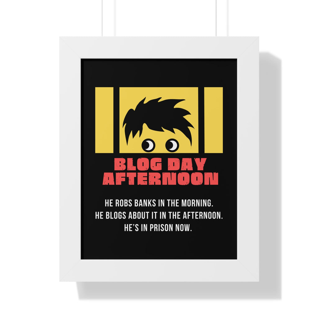 Blog Day Afternoon, Funny Satirical Movie Parody Poster Art - Guilty Kick Apparel