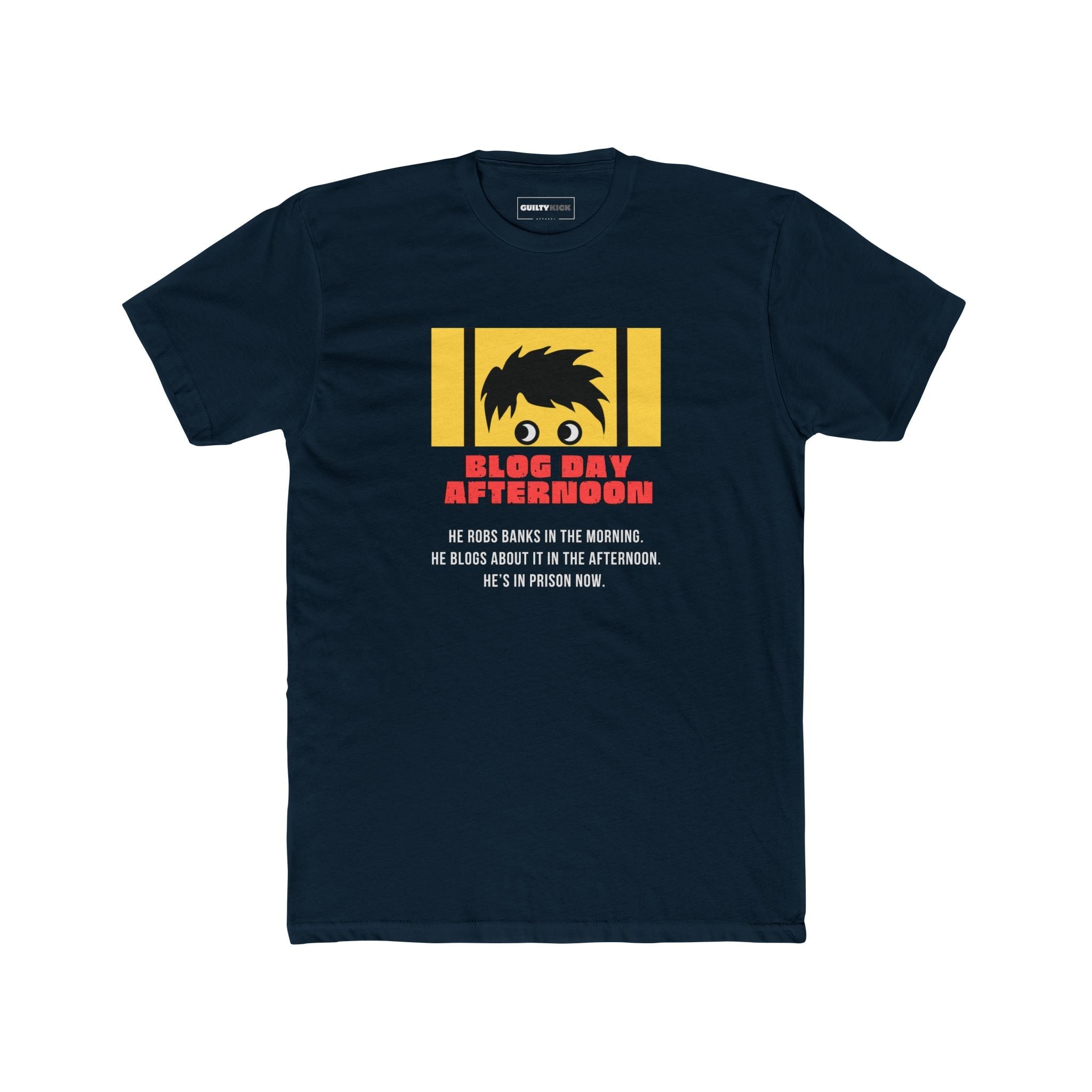 Blog Day Afternoon, Funny Satirical Movie Parody T-Shirt - Guilty Kick Apparel