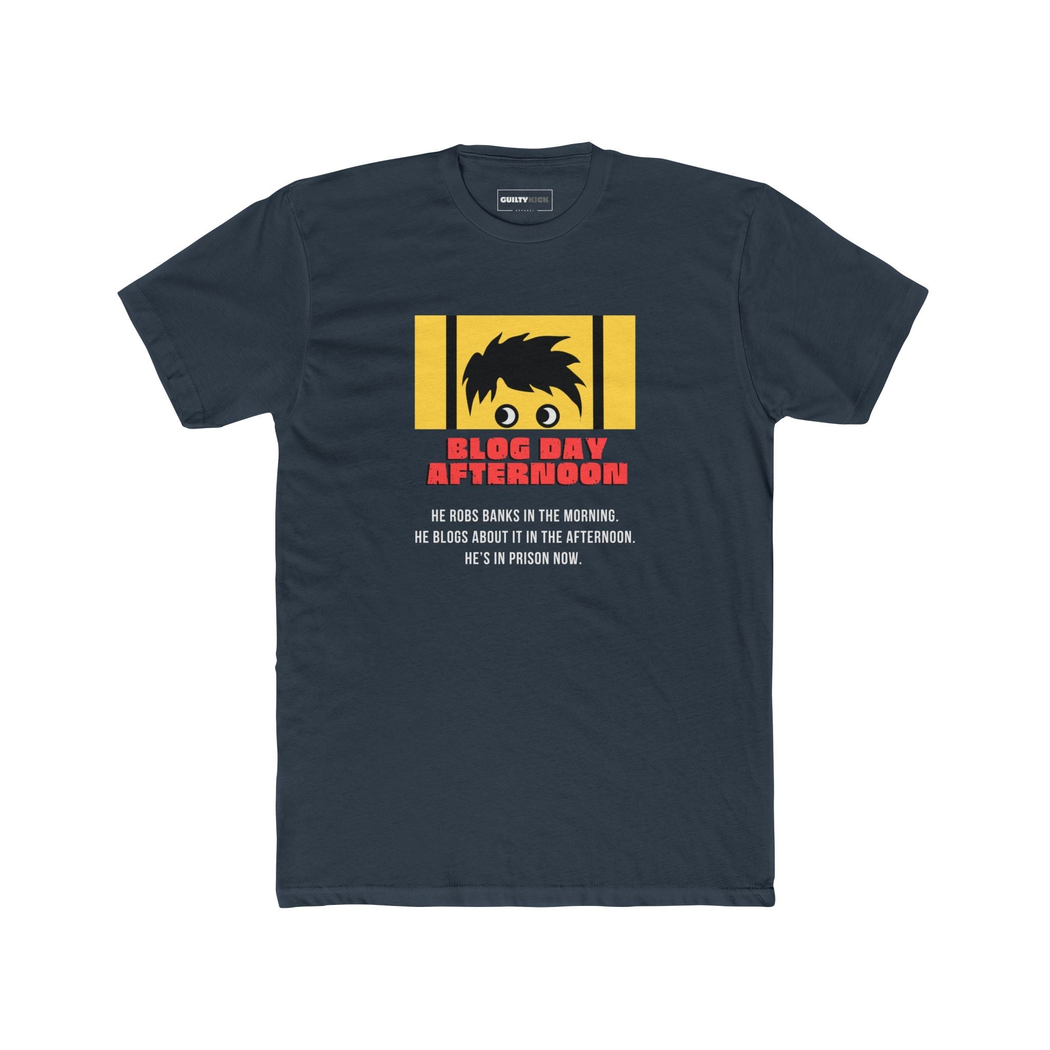 Blog Day Afternoon, Funny Satirical Movie Parody T-Shirt - Guilty Kick Apparel