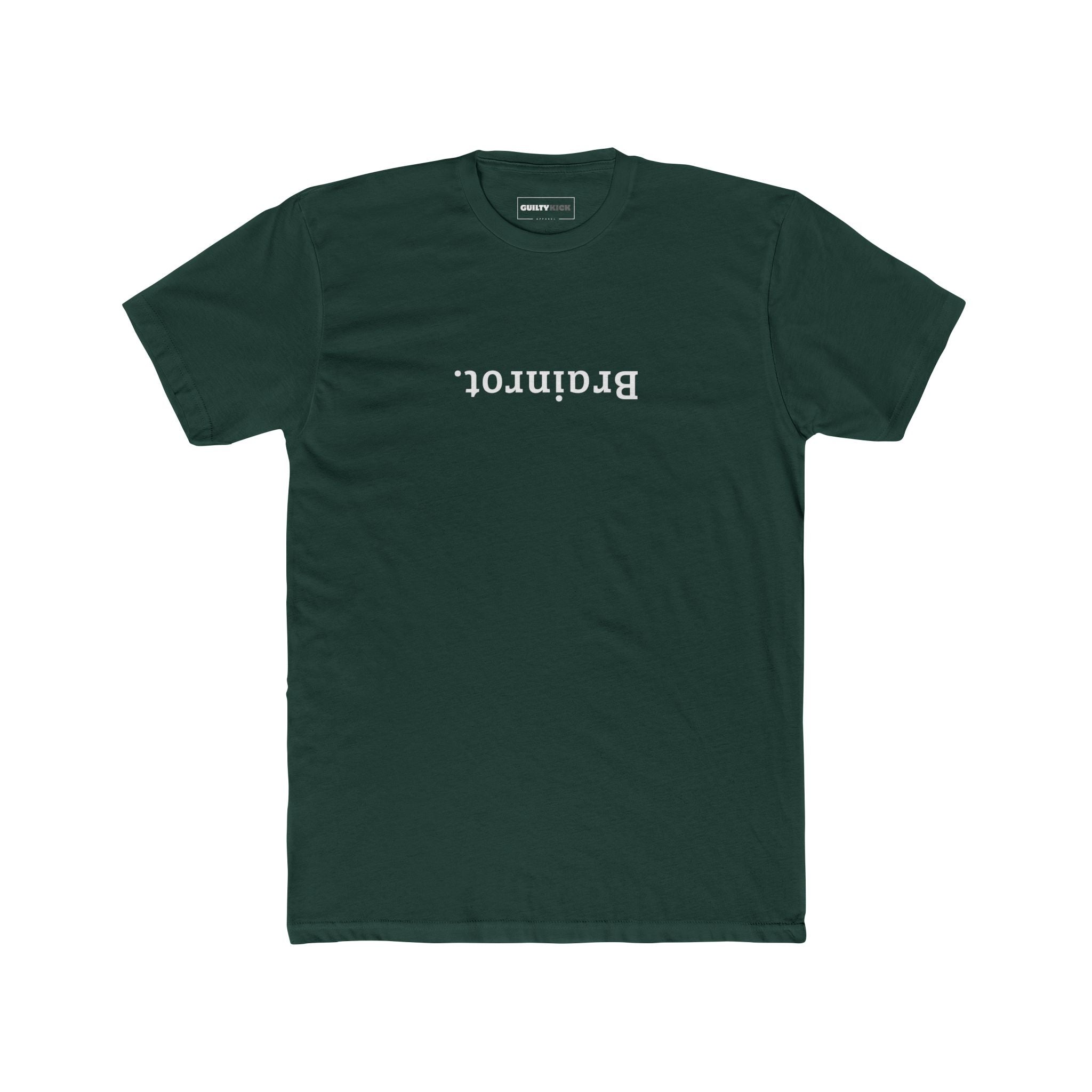 Brainrot. Upside Down Minimalist Text T-Shirt - Guilty Kick Apparel