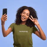 Brainrot. Upside Down Minimalist Text T-Shirt - Guilty Kick Apparel
