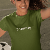 Brainrot. Upside Down Minimalist Text T-Shirt - Guilty Kick Apparel