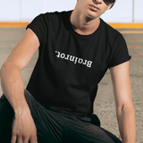 Brainrot. Upside Down Minimalist Text T-Shirt - Guilty Kick Apparel
