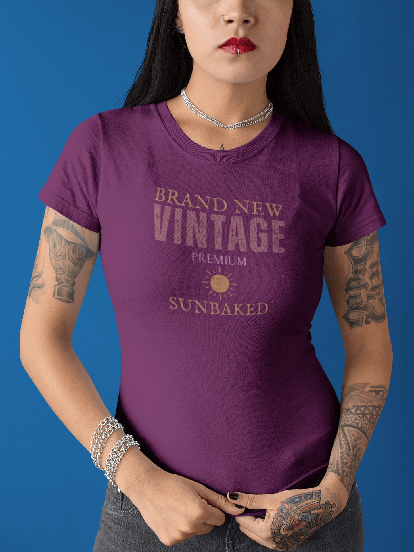 Brand New Vintage Satirical Sunbaked T-Shirt Premium Distressed Meta Graphic Tee - Guilty Kick Apparel