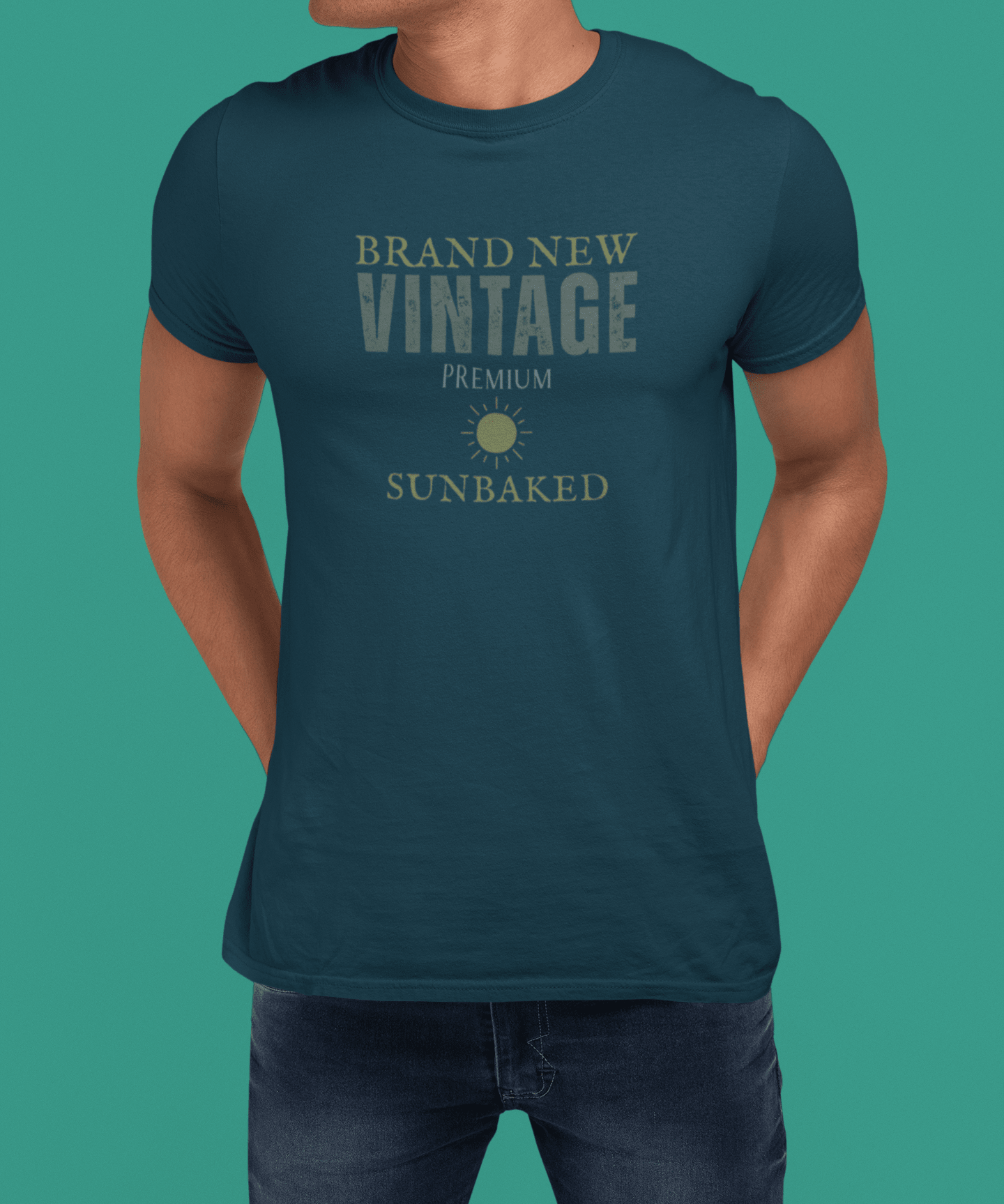 Brand New Vintage Satirical Sunbaked T-Shirt Premium Distressed Meta Graphic Tee - Guilty Kick Apparel