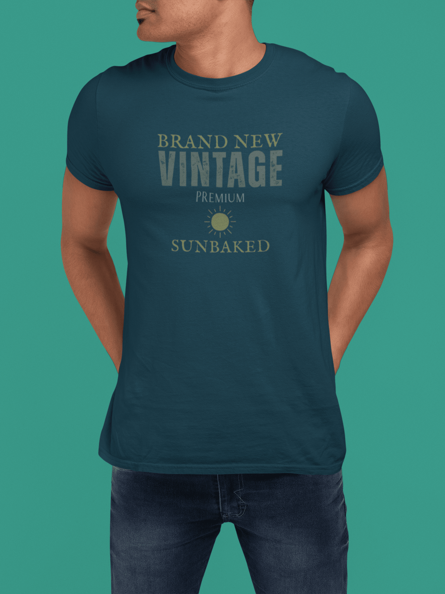 Brand New Vintage Satirical Sunbaked T-Shirt Premium Distressed Meta Graphic Tee - Guilty Kick Apparel