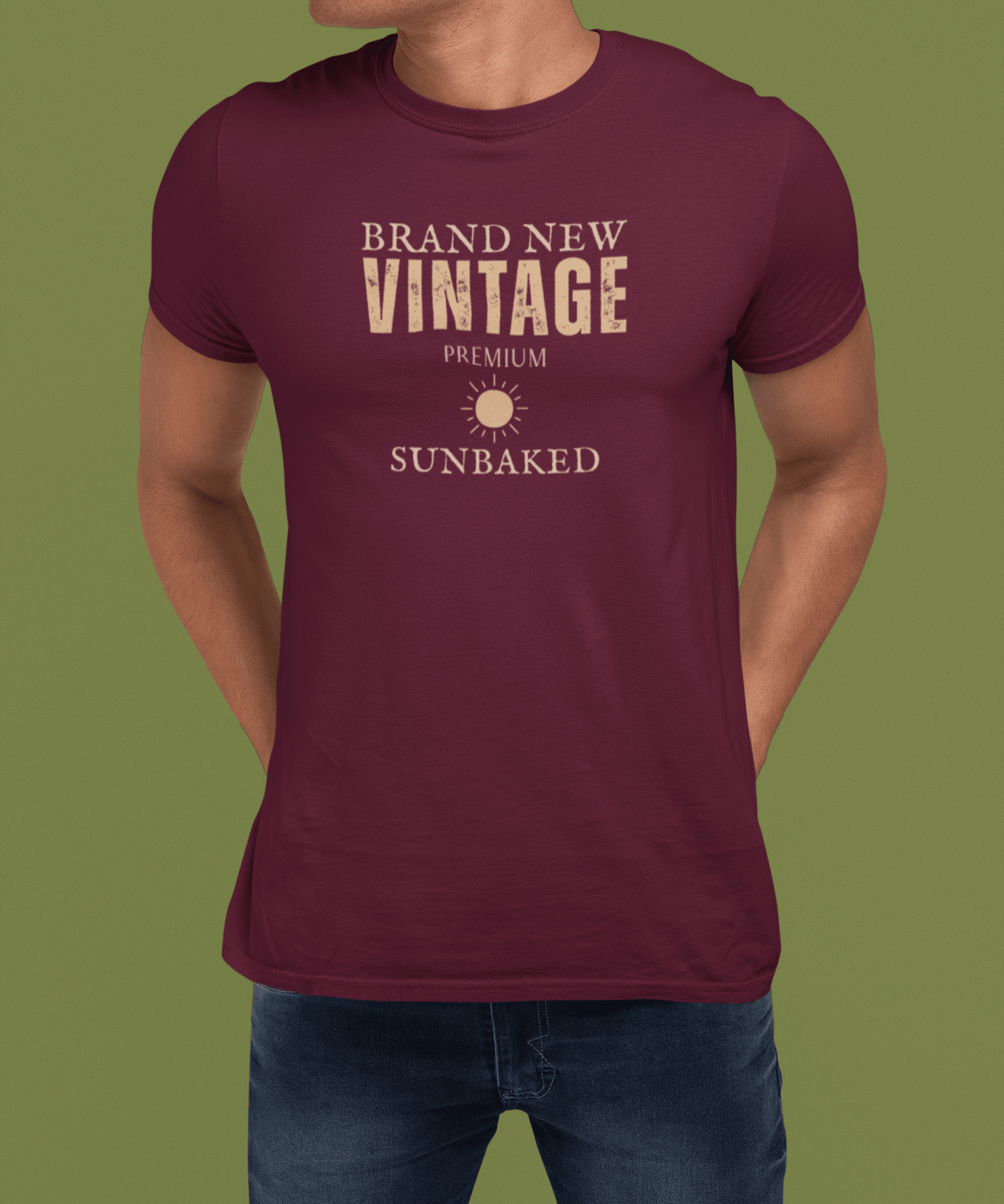 Brand New Vintage Satirical Sunbaked T-Shirt Premium Distressed Meta Graphic Tee - Guilty Kick Apparel