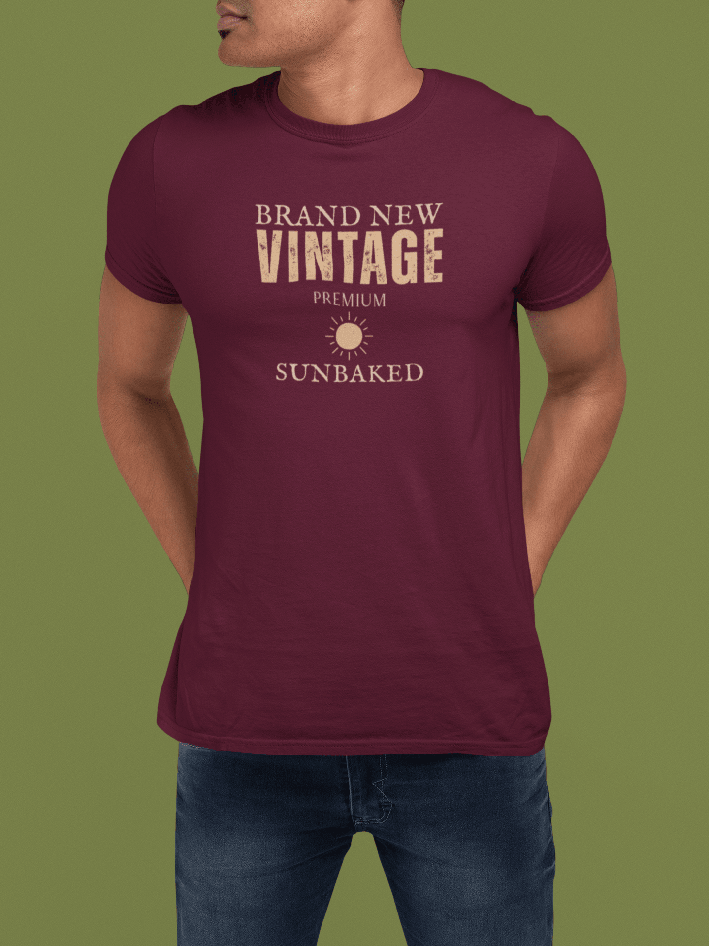 Brand New Vintage Satirical Sunbaked T-Shirt Premium Distressed Meta Graphic Tee - Guilty Kick Apparel