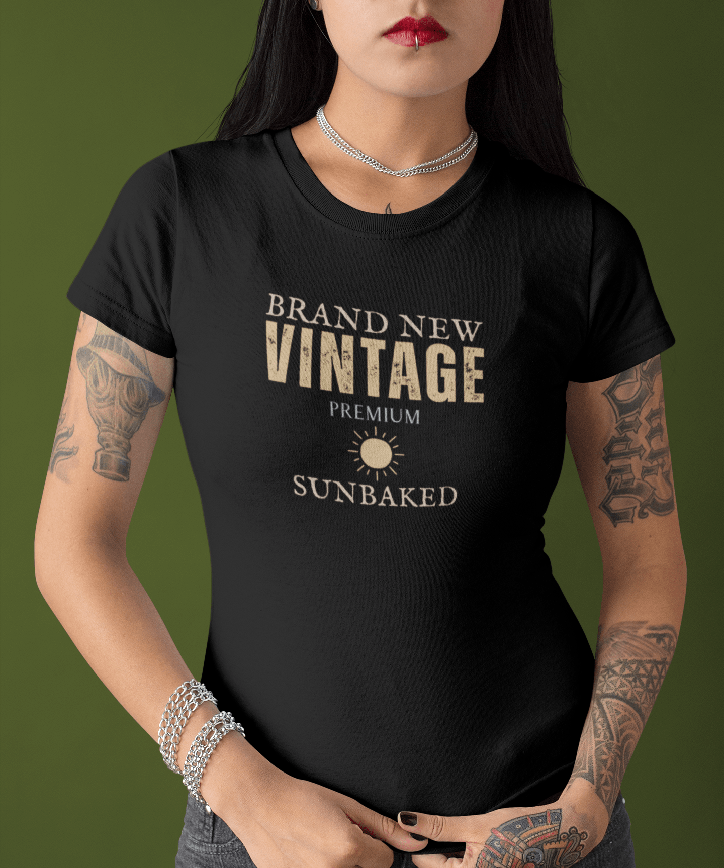 Brand New Vintage Satirical Sunbaked T-Shirt Premium Distressed Meta Graphic Tee - Guilty Kick Apparel