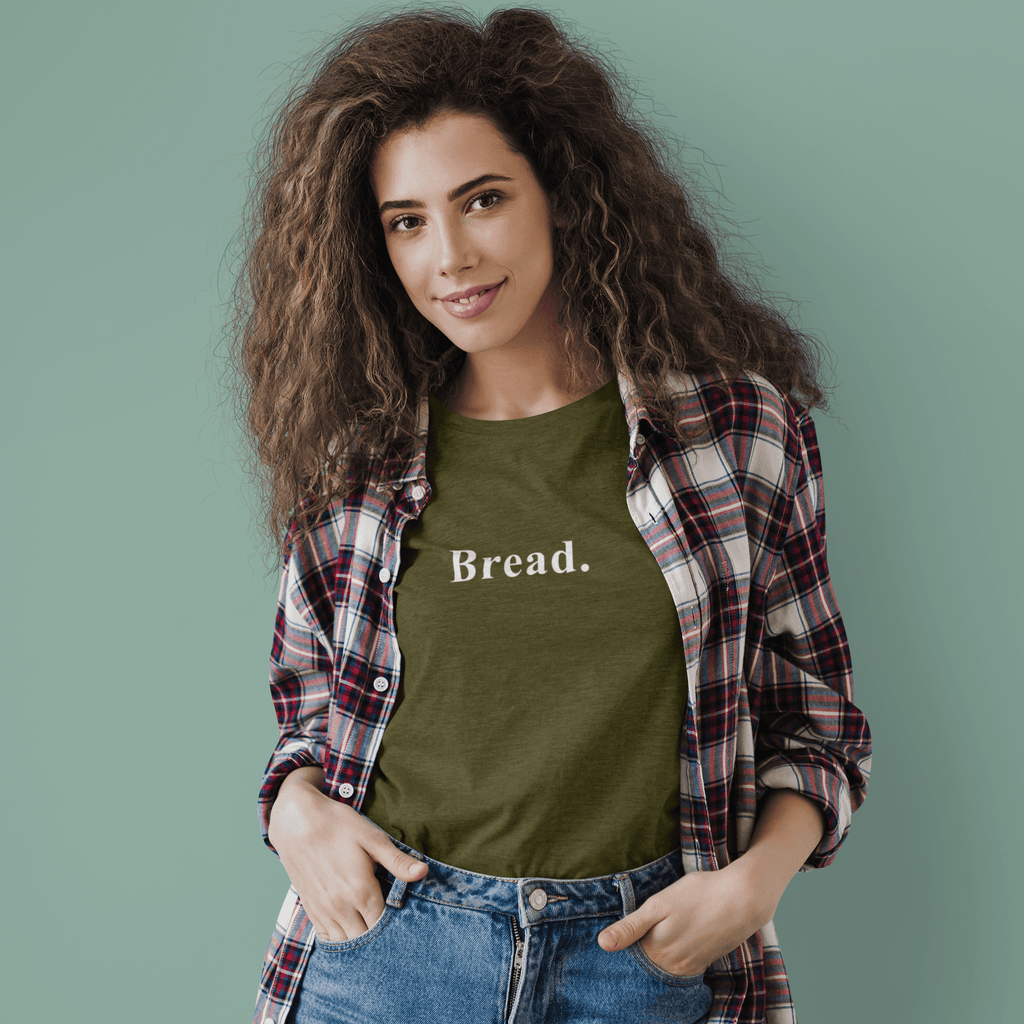Bread. Minimalist Literal Absurdist Graphic T-Shirt - Guilty Kick Apparel