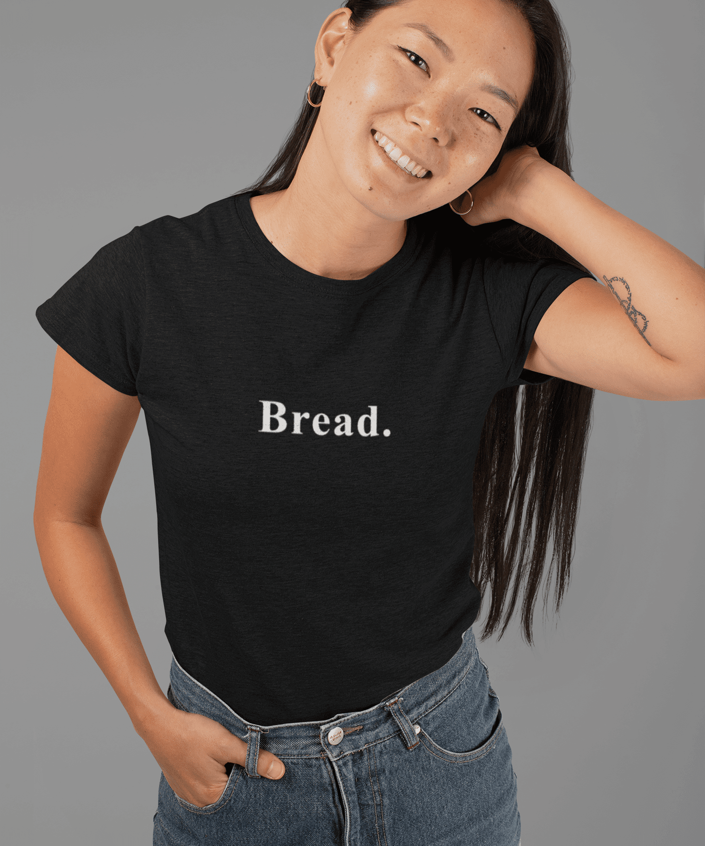 Bread. Minimalist Literal Absurdist Graphic T-Shirt - Guilty Kick Apparel