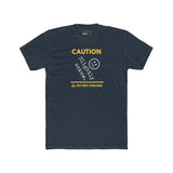 Caution Slightly Askew Tee | Do Not Engage Satirical Graphic T-Shirt - Guilty Kick Apparel