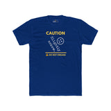 Caution Slightly Askew Tee | Do Not Engage Satirical Graphic T-Shirt - Guilty Kick Apparel