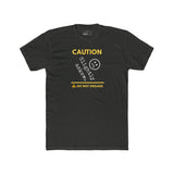 Caution Slightly Askew Tee | Do Not Engage Satirical Graphic T-Shirt - Guilty Kick Apparel
