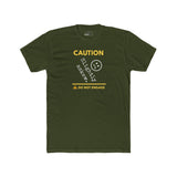Caution Slightly Askew Tee | Do Not Engage Satirical Graphic T-Shirt - Guilty Kick Apparel