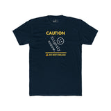Caution Slightly Askew Tee | Do Not Engage Satirical Graphic T-Shirt - Guilty Kick Apparel