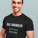 Civil Engineer Pun Tee Shirt - Guilty Kick Apparel