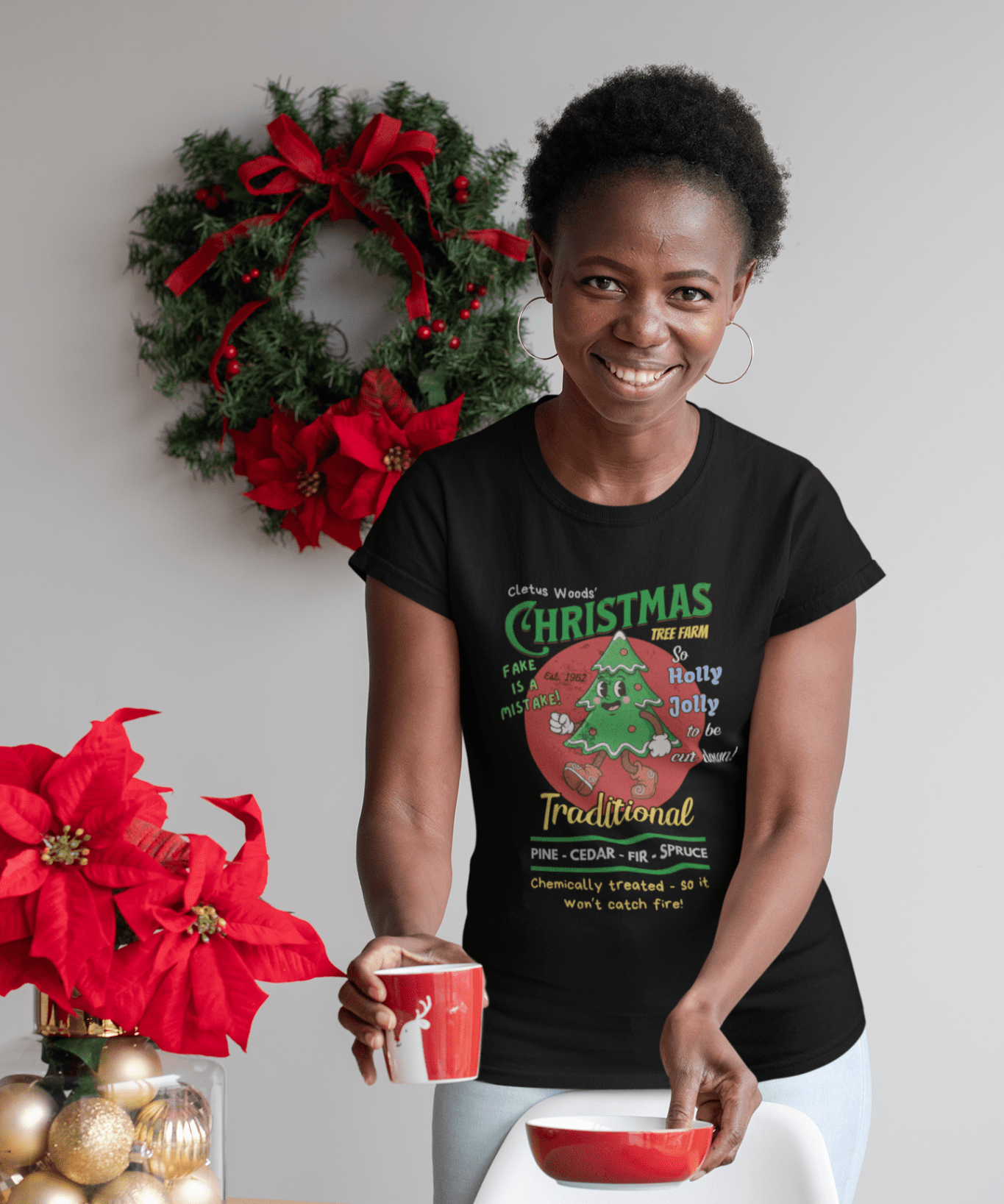 Cletus Woods' Chemically Treated "Traditional" Christmas Tree Farm Tee - Guilty Kick Apparel