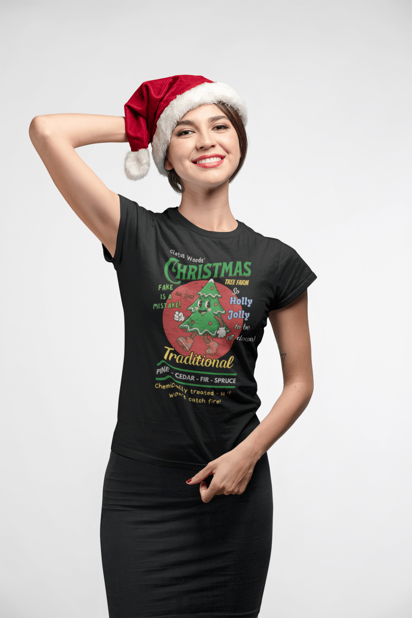Cletus Woods' Chemically Treated "Traditional" Christmas Tree Farm Tee - Guilty Kick Apparel