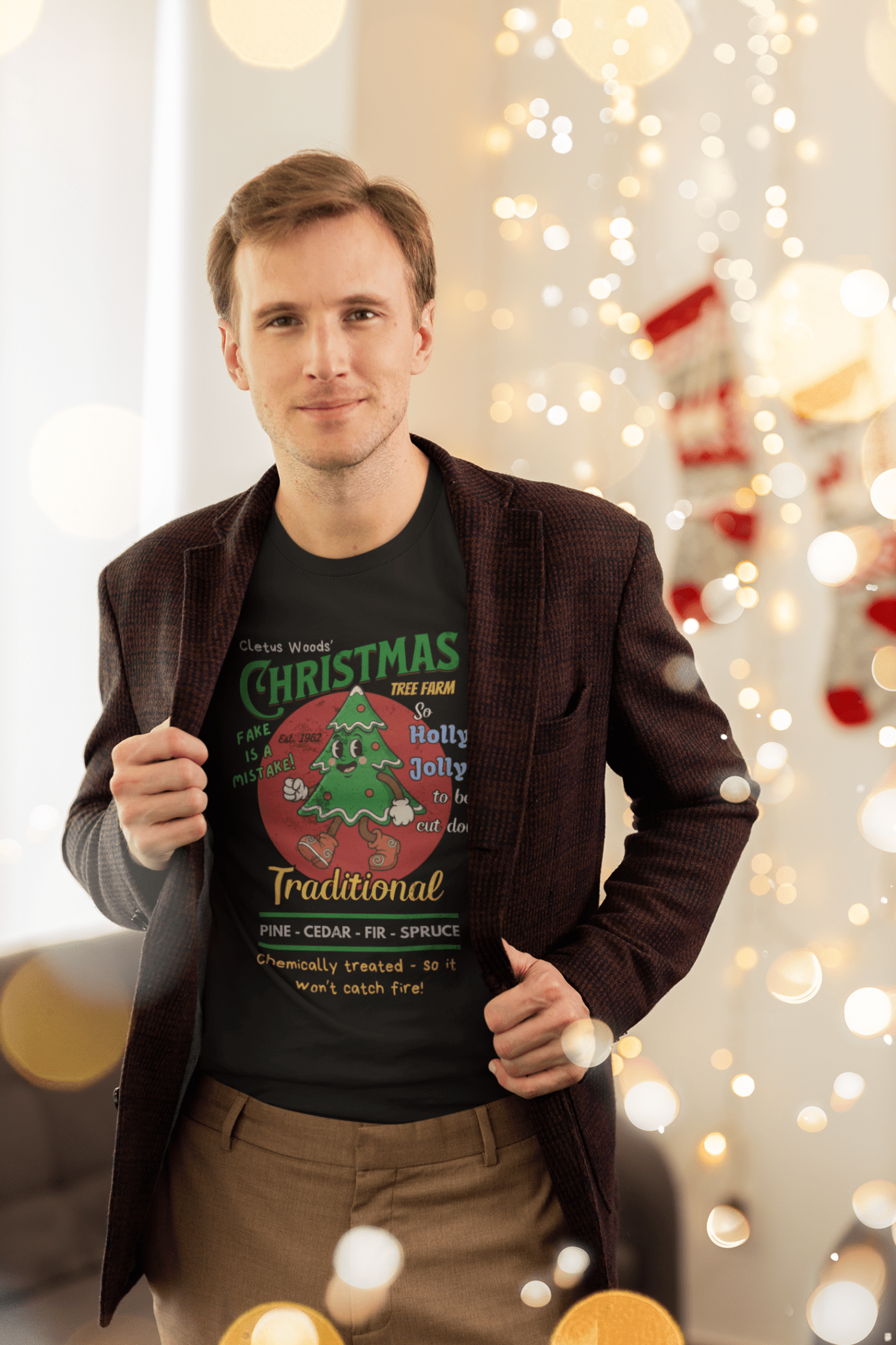 Cletus Woods' Chemically Treated "Traditional" Christmas Tree Farm Tee - Guilty Kick Apparel
