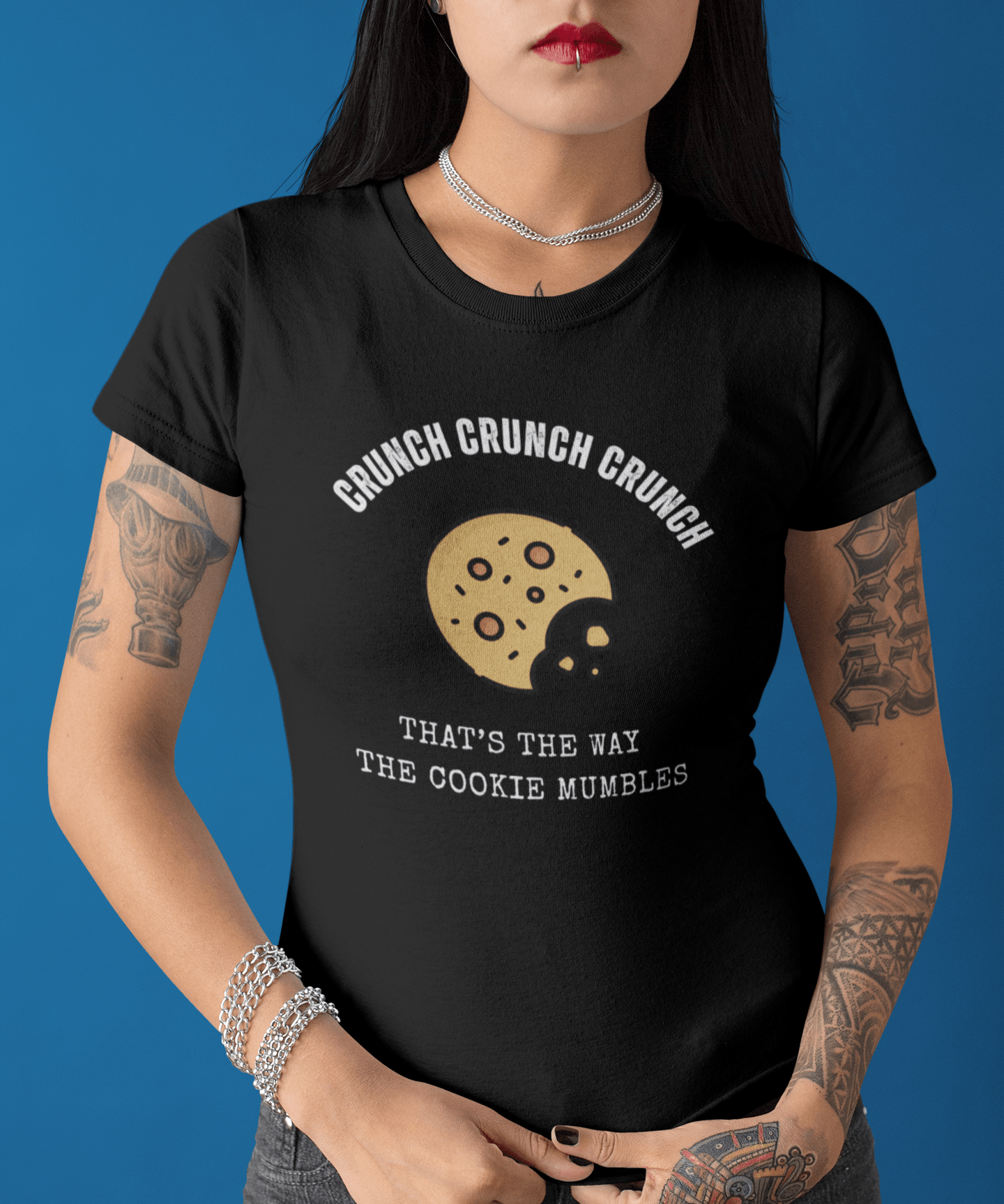 Cookie Pun T-Shirt - Unisex Tri - Blend Tee - Guilty Kick Apparel