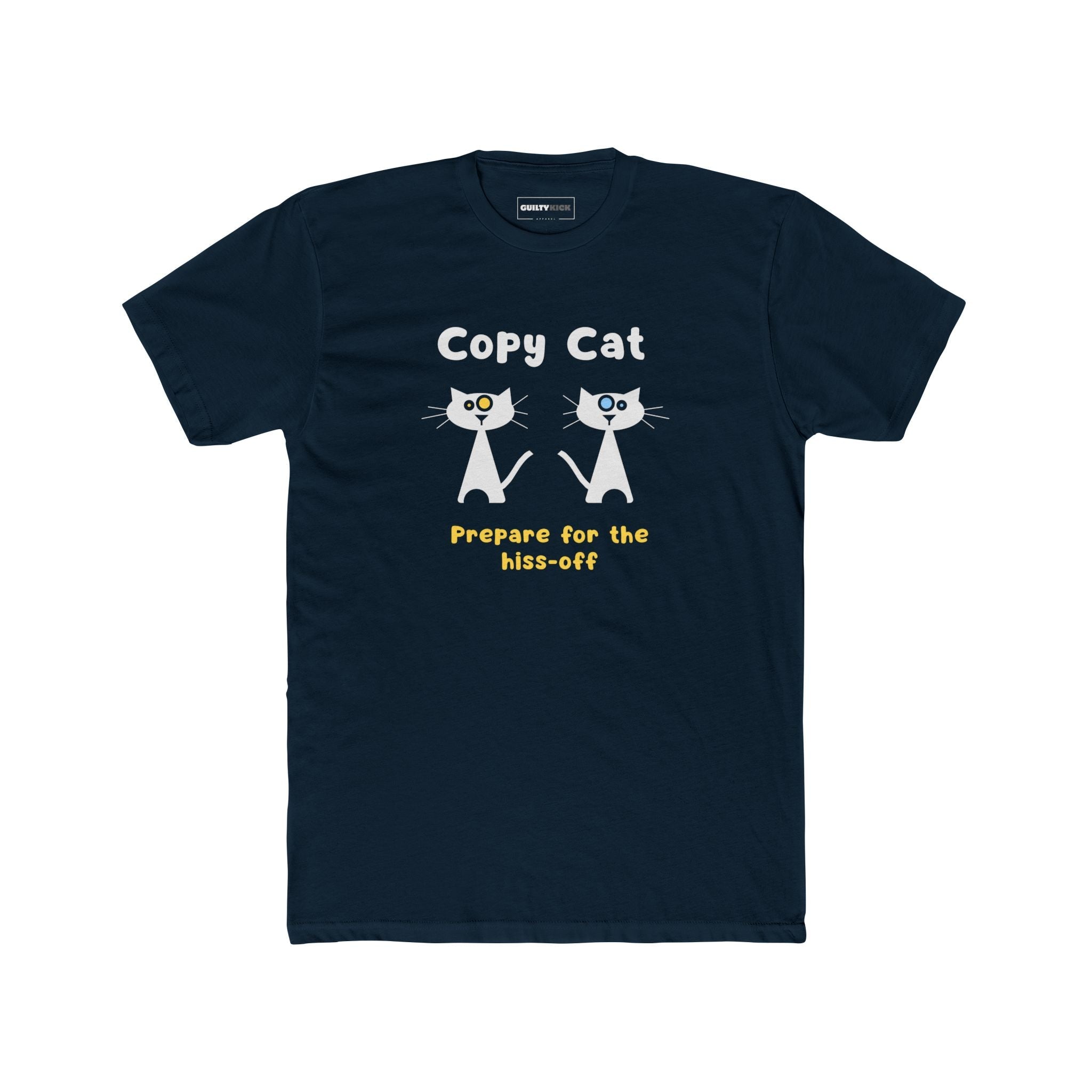 Copy Cat: Prepare for the Hiss - Off Tee Mid - Century Modern Multi - Cat Household Graphic Shirt - Guilty Kick Apparel