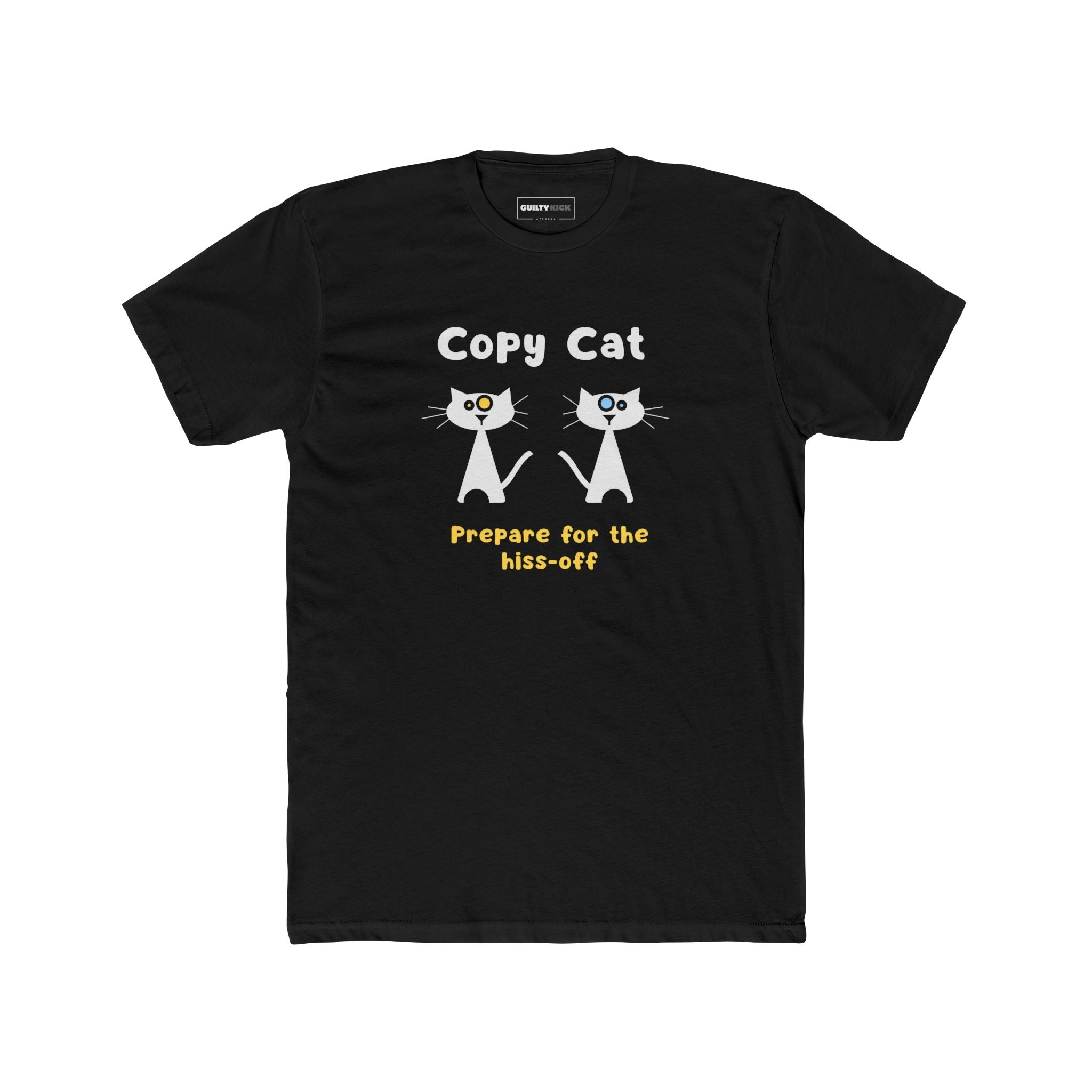Copy Cat: Prepare for the Hiss - Off Tee Mid - Century Modern Multi - Cat Household Graphic Shirt - Guilty Kick Apparel