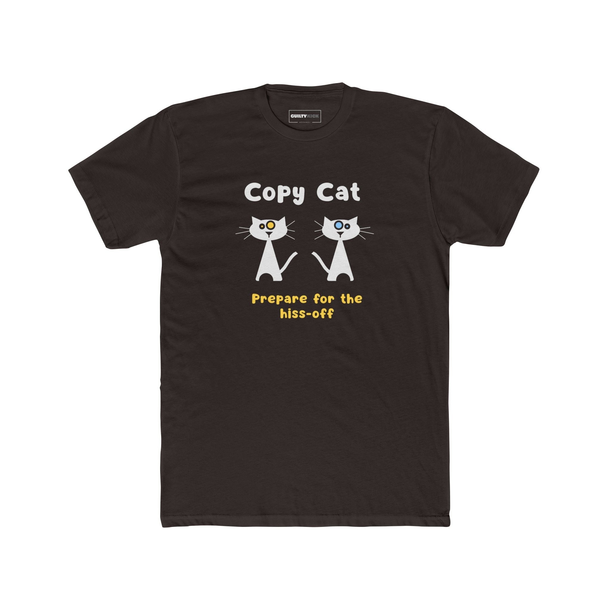 Copy Cat: Prepare for the Hiss - Off Tee Mid - Century Modern Multi - Cat Household Graphic Shirt - Guilty Kick Apparel
